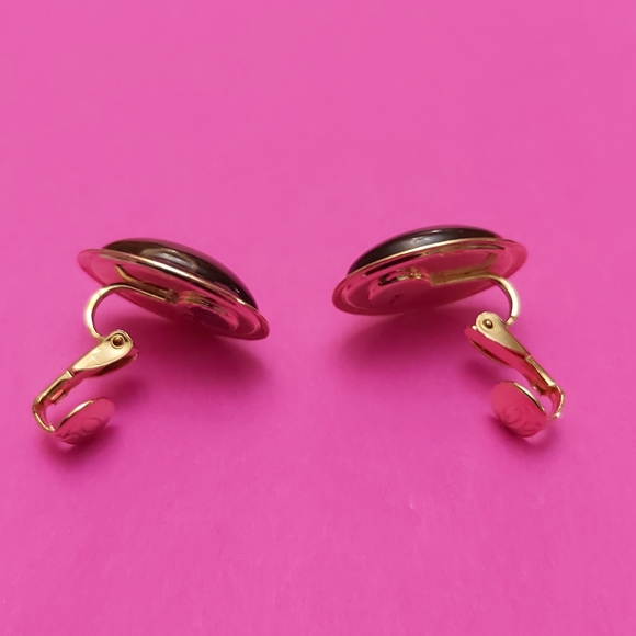 Boucle d'oreille oeil de tigre - Picture 2 of 3